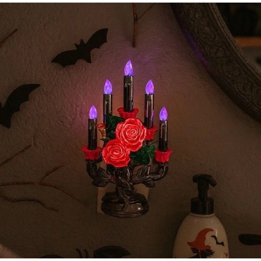 Bath & Body Works Wallflowers Plug Gothic Roses Candelabra Night Light Halloween